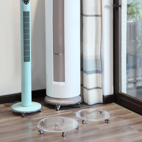 Acrylic Flowerpot Base Tray with Wheels for Movable Indoor Plant Pots - view 4