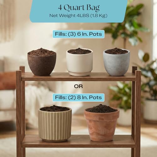 Houseplant Potting Soil, Organic Indoor Potting Mix, 4 Qt, 2 Pack - view 6
