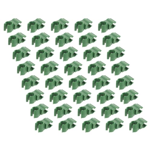 40pcs Plant Trellis Connector Clip for 11mm Poles Green Plastic