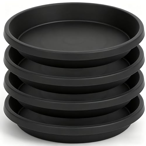 Plant Saucer 6 Inch 5 Pack,Heavy Sturdy Plant Trays 8 10 12 14 16 18 20 Inch, Plant Water Catcher Tray for Plants, Plastic Plant Saucers for Indoors no Holes for Pots (6 inch - view 8