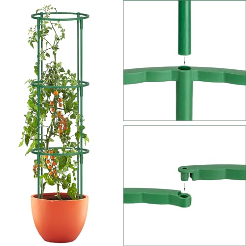 24 Pcs Plant Support Stakes, Half Round Plant Support for Indoor Plants, Stackable Garden Flower Support, Plant Stakes for Tomato, Monstera, Peony, Hydrangea Climbing Plants (6.2 "Wide X 11.6" High) - view 5