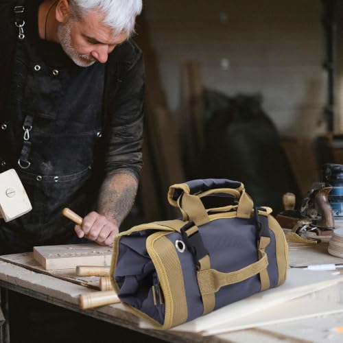 Roll up Tool Bag Heavy Duty Canvas Organizer for Electricians and Gardeners - view 6