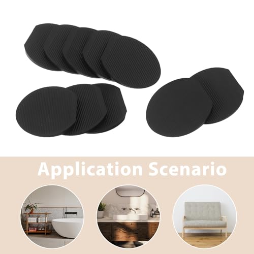 10pcs Oval Rubber Furniture Leveling Wedges Nonslip Pads - view 3