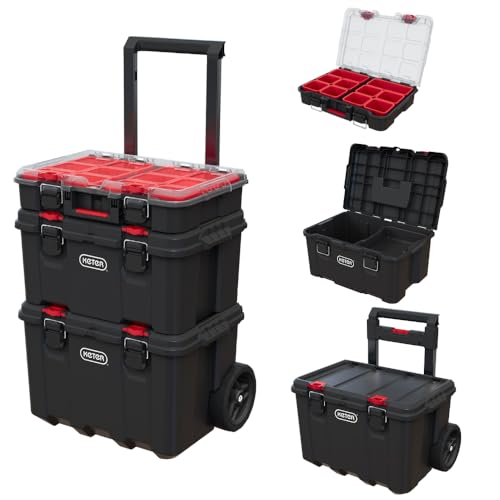 Stack N Rolling Tool Box Modular Storage System 3 Piece
