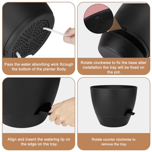 7/7.5/8/9/10 Inch Self Watering Pots for Indoor/Outdoor Plants - view 2
