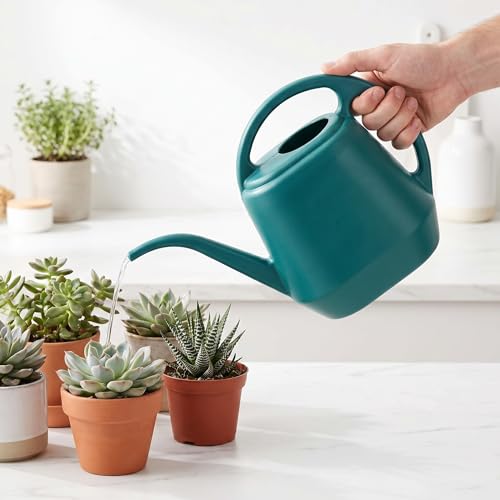 Watering Can Plastic 4 Litre Lightweight Water Sprayer Watering Bottle for Garden Outdoor House Flower Bonsai Plant (Green) - view 6