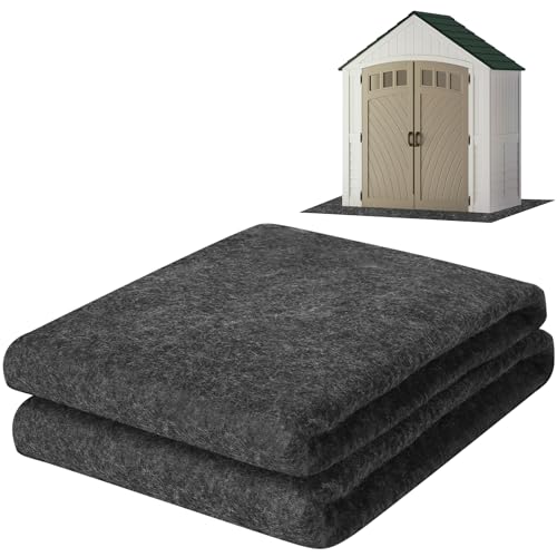 Outdoor Storage Shed Floor Mat, 8.2 x 6 FT Waterproof Carport Mat, Washable Furniture Pad with Non Slip Backing for Dust, Oil, Protection, Storage Shed Not Included - view 7