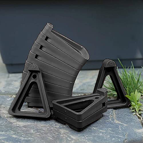 Plant Pot Feet,12pcs Invisible Flower Pot Risers Toes Flower Pot Lifters Supports Potted Plant Stand Rack for Indoor and Outdoor Plant Pots (Black) - view 6