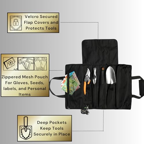 OGRE Roll-Up Garden Tool Bag Only, Heavy-Duty Organizer with 6 Pockets - view 4