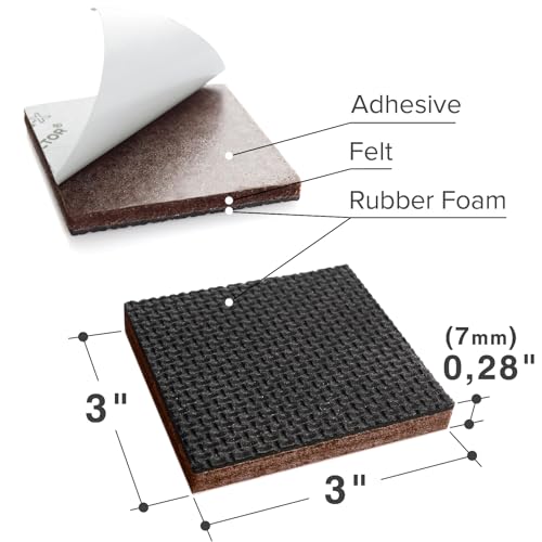 Non Slip Furniture Pads – 12 Premium Furniture Grippers 3"! - view 3