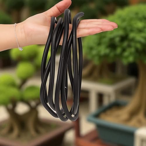Black Bonsai Training Wire Aluminum 8mm Diameter – Anodized Aluminium Roll for Tree Branch Fixing, Plant Shape Sculpting, Bendable Solid Accessories for Floral Stems, Crafting Garden & Landscape 500g - view 6