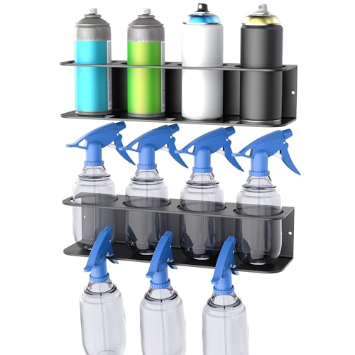 Spray Bottle Holder Wall Mount, Metal Spray Can Storage Rack