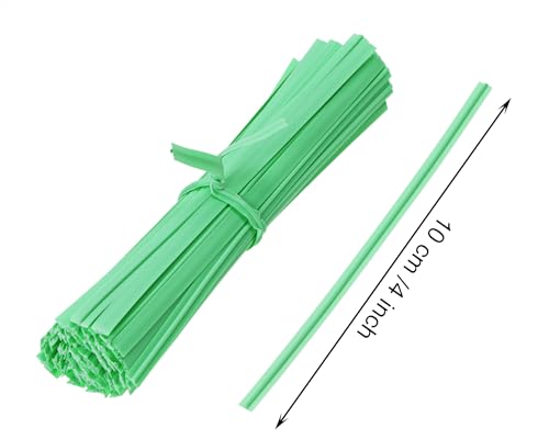 80pcs plastic Twist Ties Plant Ties Reusable Bread Twist Ties cake pop ties Cable Ties Candy Ties for Bags 4 Inch (Light Green) - view 2