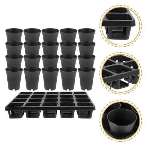 Black Plastic Nursery Plant Pots Dome and Tray Design with Humidity - view 7