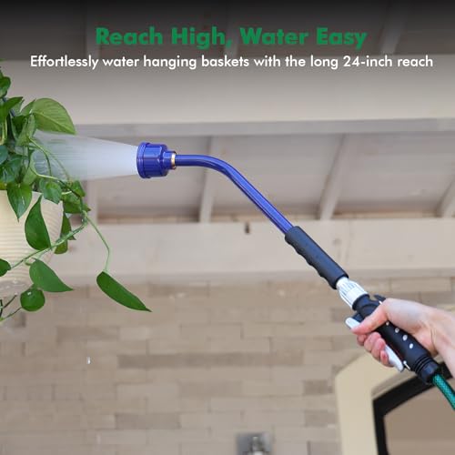 Heavy Duty Metal Watering Wand 24 Inches, Water Wand for Garden Hose - view 3