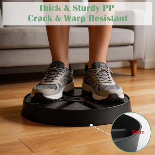 Plant Saucers 10.5 Inch 5 Pack, Black Elevated Plant Tray with Raised Base - view 5