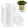60 Pack 6 Inch Plant Saucer Clear Plant Saucers for Indoors Flower Pot Saucers Small Plants Plate Dish Succulent Pot Saucer Plants Trays for Pots Bulk Plastic Tray for Flower Cactus Nursery Pots