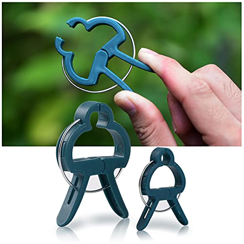 Plant Support Clips, 80 PCS Gentle Flower Plant Clamps for Supporting Vine Climbing Plants, Gardening Lever Loop Gripper Clips Help Stems Vines Grow Straight Upright, 2 Sizes in one Pack - view 7