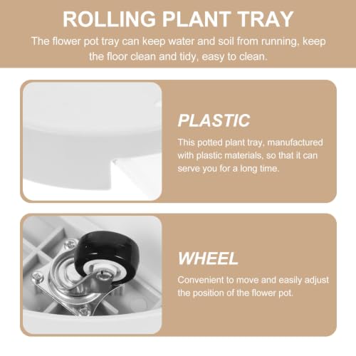 Plant Tray and Built-in Water Container with Wheels for Potted Plants - view 3