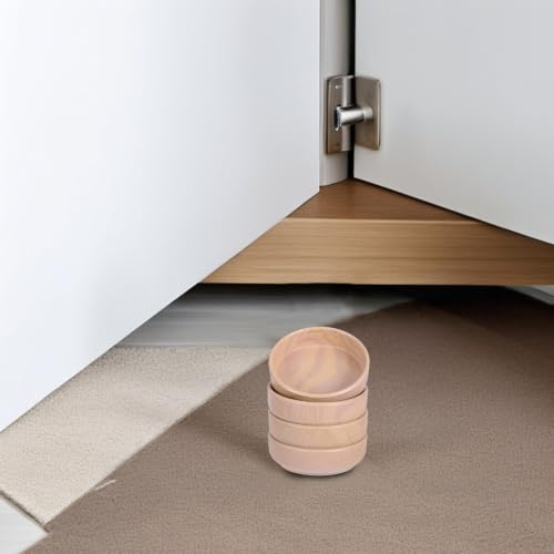 4pcs Wood Grain Furniture Floor Protectors, Self Adhesive Pads - view 5