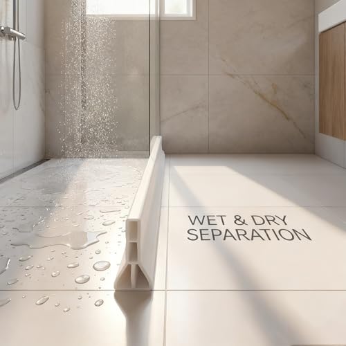 3" High Collapsible Shower Threshold Water Dam 39in Shower Water Splash Guard Shower Barrier Water Stopper To Keep Water In Shower Dry And Wet Bathroom - view 4