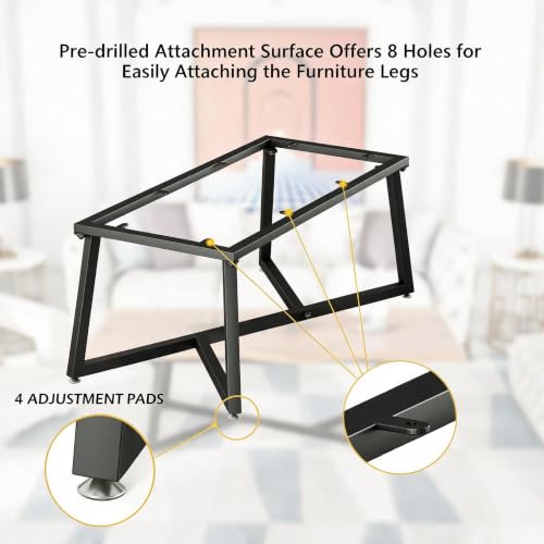 18 Inch Metal Table Legs for DIY Coffee End Table Bench - view 3