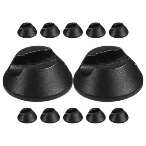 12pcs Black Rubber Chair Sliders Furniture Leg Pads
