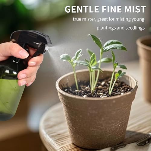 Cleaning Spray Bottles for Plants Misters for Inside, 2 Pack 10 oz Squirt, Water Spray Bottle Mist Sprayer, No Leak Hair Mister Empty with Adjustable Nozzle (Green) - view 5