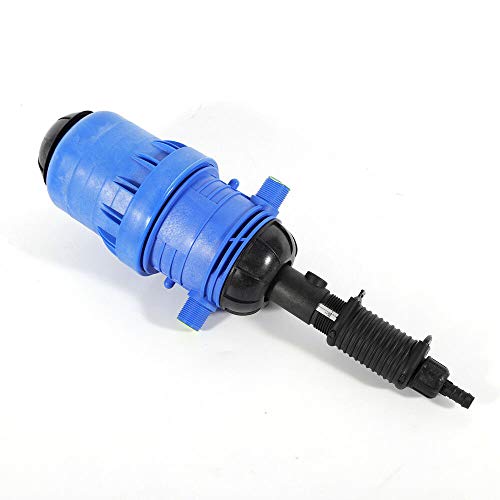 Adjustable Automatic Fertilizer Injector Water Powered Chemical Liquid Doser Dispenser 20-2500 L/H Drip Irrigation Injector Dosing Pump for Industry Garden Hose Livestock (Blue)