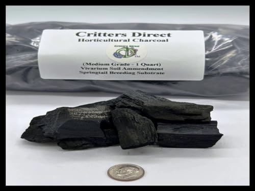 Activated Organic Hardwood Horticultural Charcoal | for Plants, Terrariums and Springtail Breeding Substrate, (1 Quart (Medium Grade))