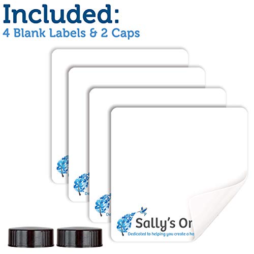Empty Blue Glass Spray Bottles (2 Pack) - BPA Free - Large 16 oz Refillable Bottle for Plants, Pets, Essential Oils, Cleaning Products - Black Trigger Sprayer w/Mist and Stream Settings - view 6