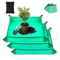 Green Repotting Mat, 3 Pack 26.8x26.8 Inch PE Waterproof Mat for Plants