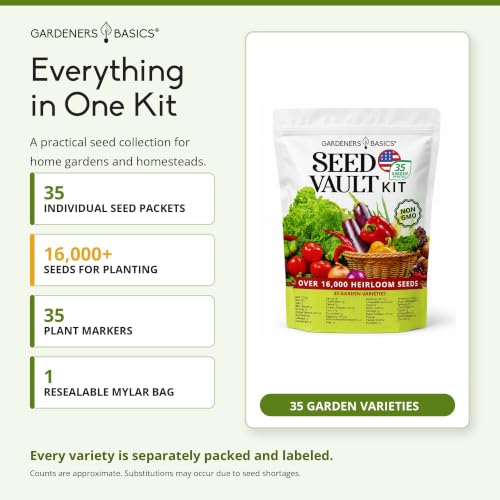 Survival Seed Vault Kit, Vegetable Seeds for Planting - view 2