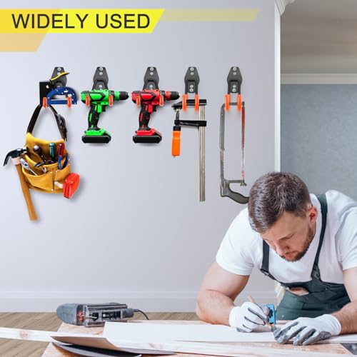 6 Pack Garage Hooks Heavy Duty Storage Organizer Wall Mount Power and Garden Tool Hangers, for Hanging Ladders, Ropes, Hose, Bulk Items - view 6