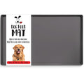 Dog Food Mat – Waterproof Dog Bowl Mat for Food and Water, Silicone Pet Feeding Mats for Floors, Non-Slip Placemat with High Edges for Dogs Bowls, Puppy Essentials (L: 24" x 16", Shadow)