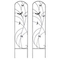 Sunnydaze 56" Black Metal Garden Trellis for Climbing Plants, 2-Pack