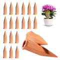 20 Pack Terracotta Plant Watering Spikes, Self-Watering Stakes for Wine Bottles, Porous Clay, Reusable (Red A)
