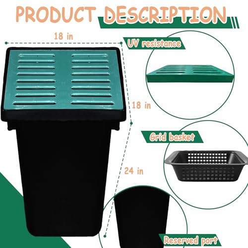 18x18x24 in Large Catch Basin for Drainage with Debris Basket - view 2
