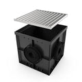 Vodaland - 16x16 Inch Catch Basin. PPE Plastic with 100% Stainless Steel - ADA/Heel Proof Grate and Sediment Basket Included.