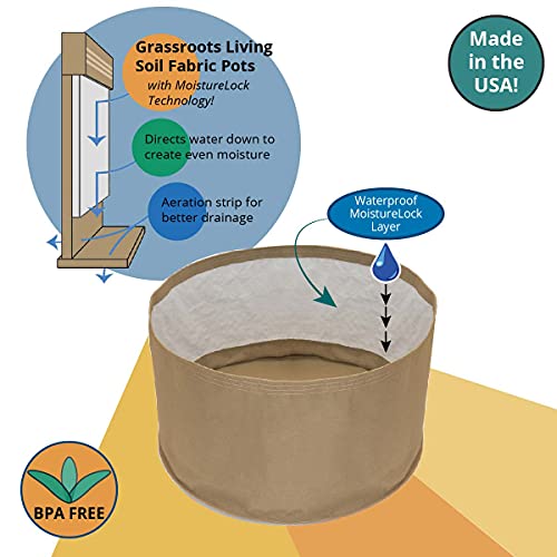 Blumat Grow Bags - 65-Gallon Fabric Pots for Plants - Breathable Waterproof Cloth Pots with MoistureLock Technology - Promotes Strong and Healthy Roots - view 2