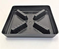 Square Plant Saucer Plastic Plant Trays with Plant Riser Pot Elevator for Indoor Plant pots and Outdoor Potted Plants Planter Tray Water Drainage drip Tray 13-inch (5-Pack)