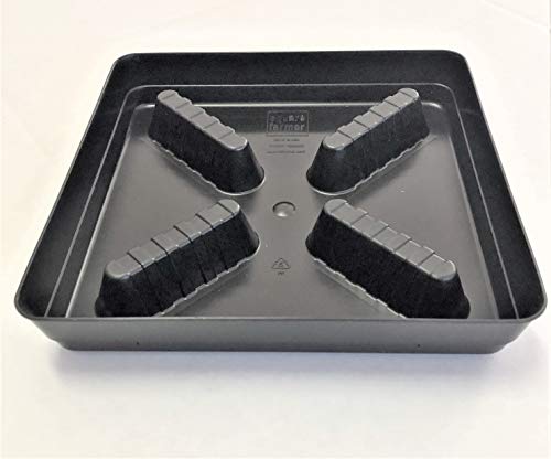 Square Plant Saucer Plastic Plant Trays with Plant Riser Pot Elevator for Indoor Plant pots and Outdoor Potted Plants Planter Tray Water Drainage drip Tray 13-inch (5-Pack)