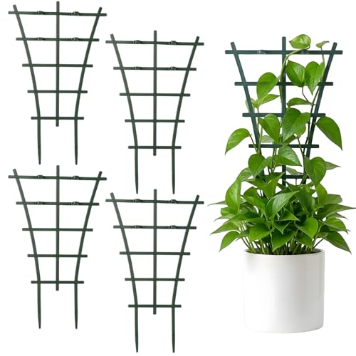 4 Pcs Mini Trellis, Plastic Garden Plant Support