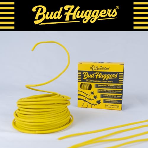 BudHuggers for Low Stress Plant Training, 50 Ft, Yellow - view 2