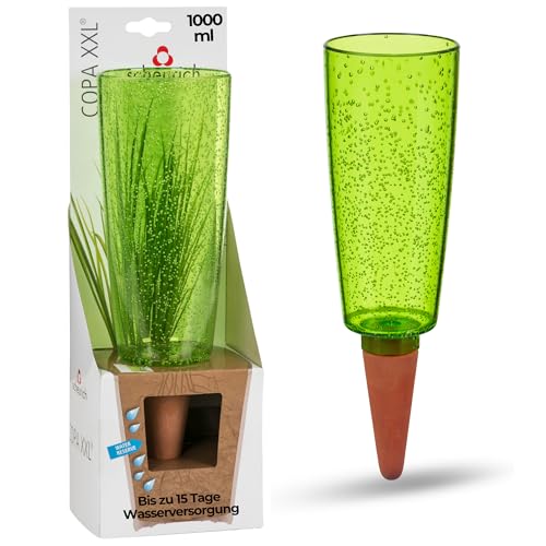 58869 Copa XXL Plastic Water Dispenser with Clay Cone, Green, 32 cm High, 1.0 Vol., 13 x 13 x 37 cm
