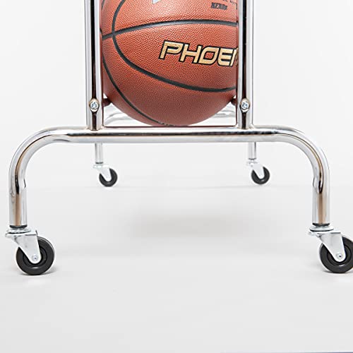 12 Ball Rack with Casters for Basketball, Volleyball, and More, Upright - view 4