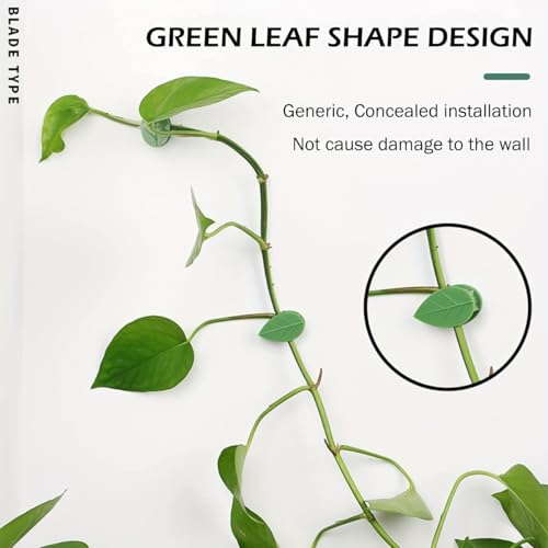 20 Pieces Plant Climbing Wall Fixture Clips with with Acrylic Adhesive Sticker Leaf Fixer Invisible Wall Vines Fixing Clips for Climbing Plants Plant Wall Climbing Clips for Wire Fixing, Green - view 4