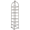 8.5 Foot Iron Garden Obelisk Trellis | Heavy-Duty Ornamental Metal Landscape Hardscape for Climbing Plants | Large Handcrafted Vertical Yard Art - Model GAR470L