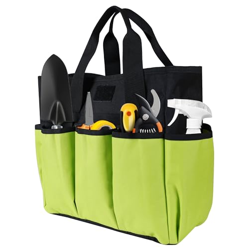 Portable Gardening Tool Tote Bag Organizer with 16 Pockets & Handle