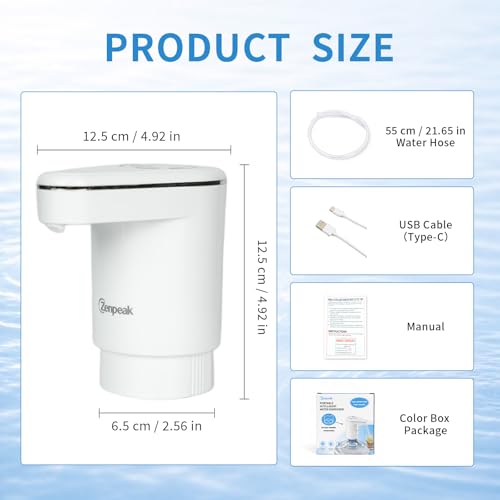 Water Dispenser for 5 Gallon Bottle, USB-C Pump, Dual Pumps & Dual Spouts - view 4